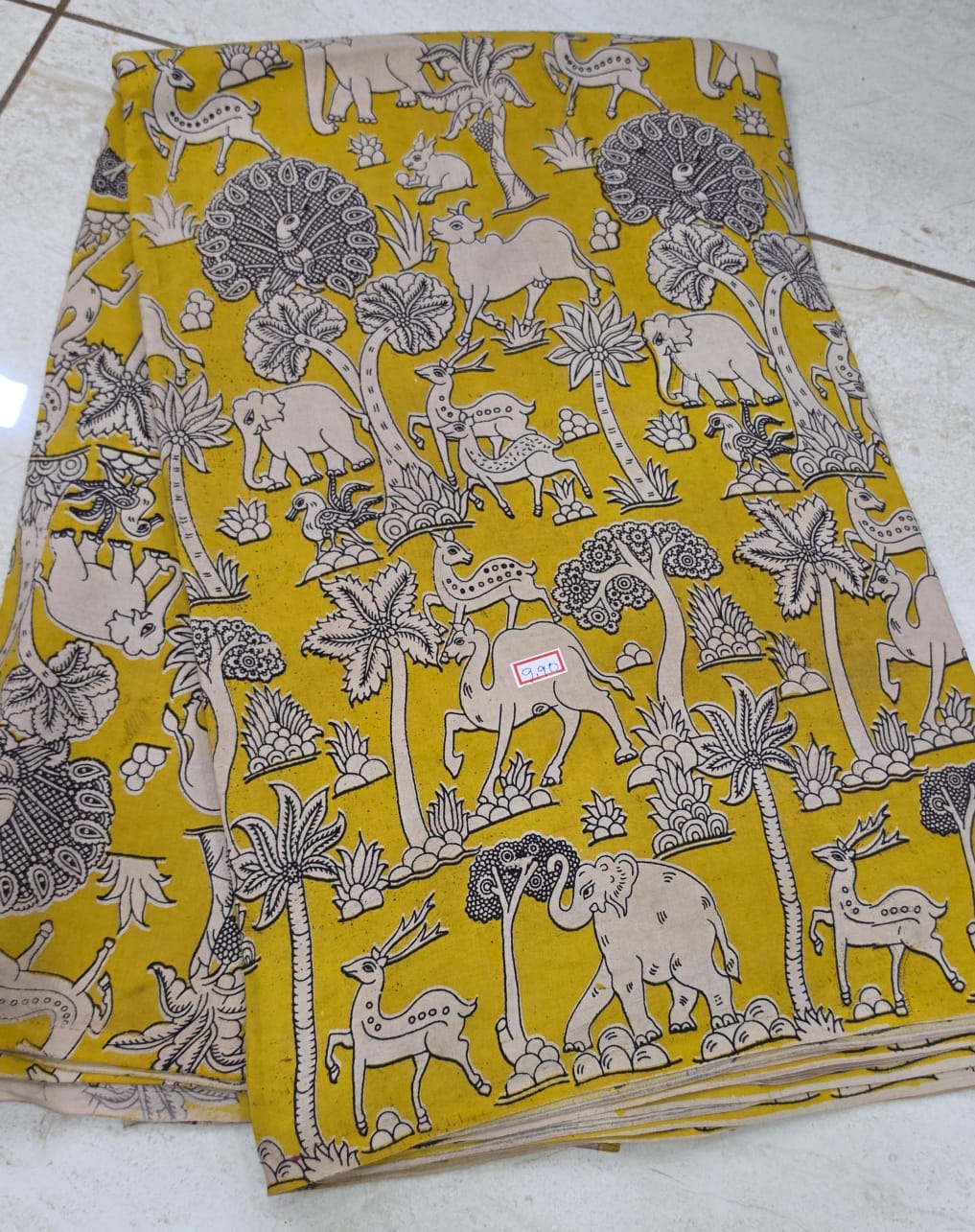 Chennuri Silk Kalamkari Printed 1 mtr cut blouse