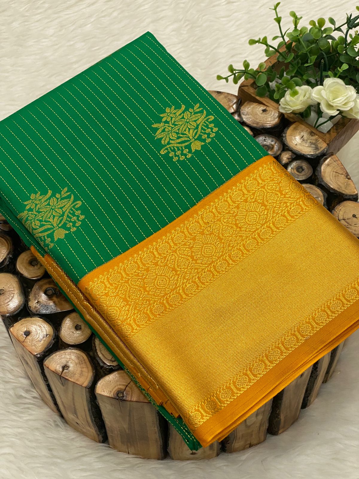 Premium Kanchi Korvai Border Saree