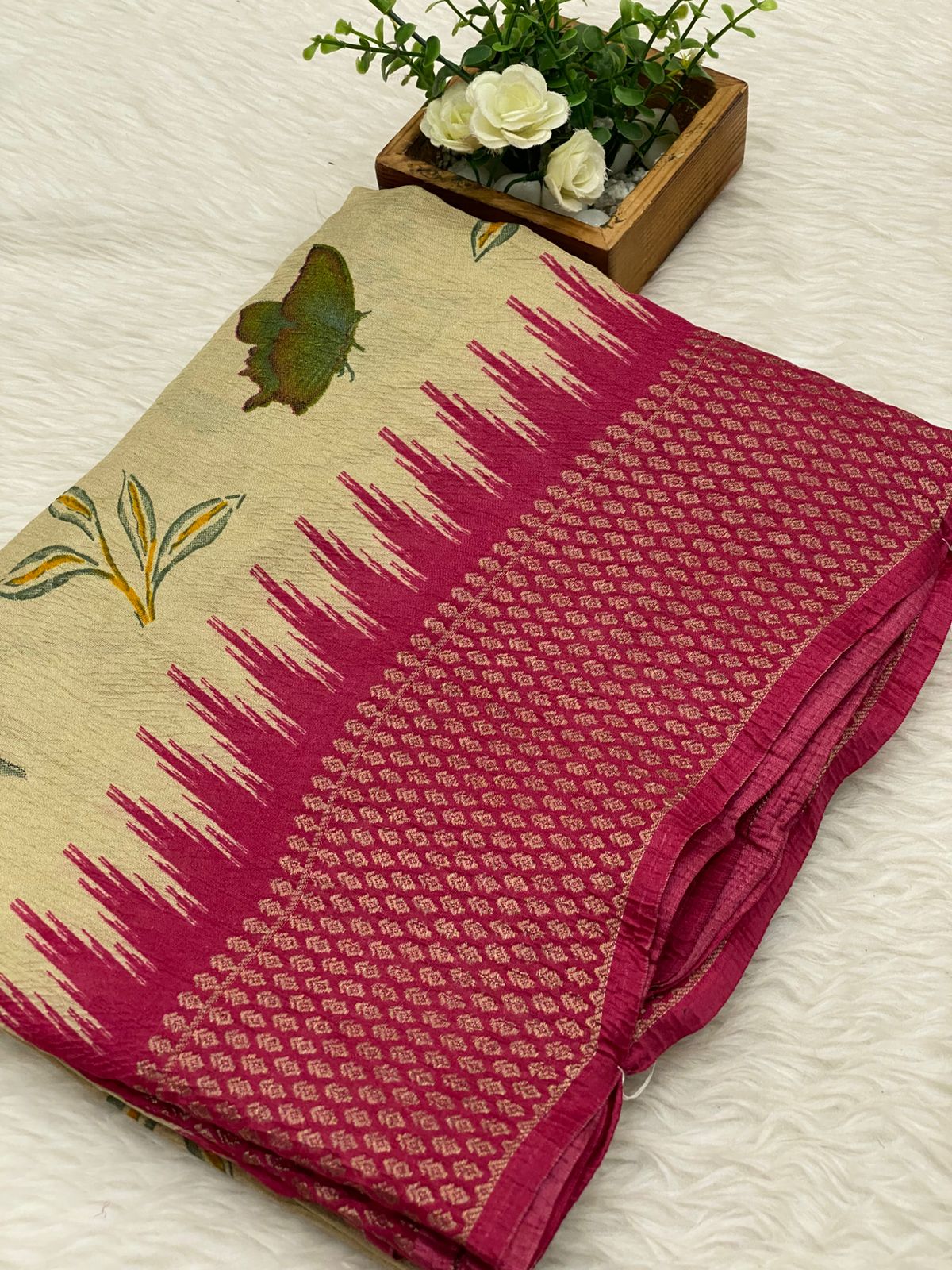 Crushed Dola Sarees