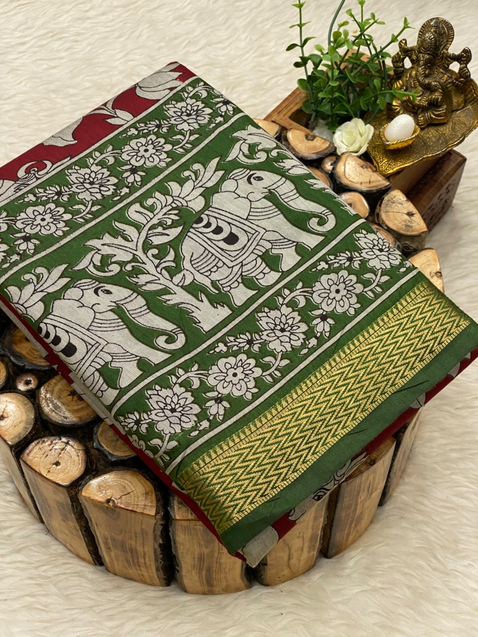 Munga Tussar Silk Saree