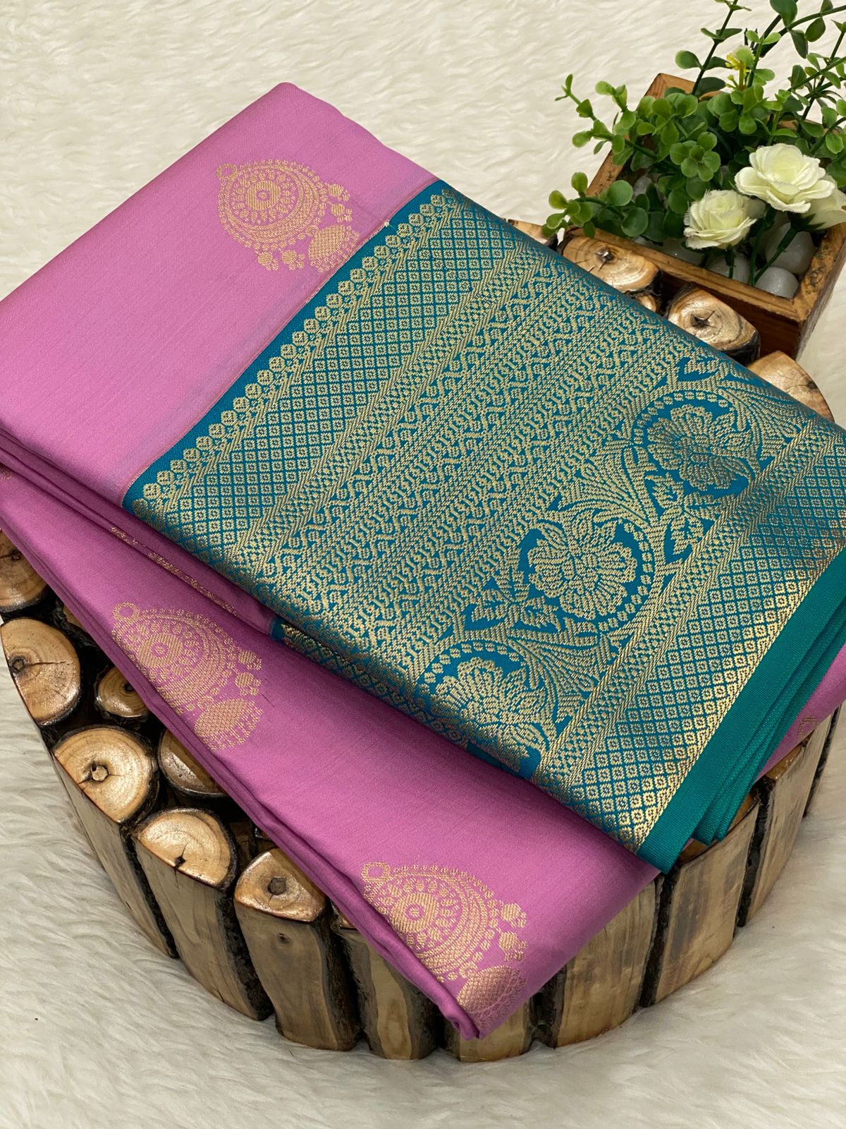 Premium Kanchi Korvai Border Saree