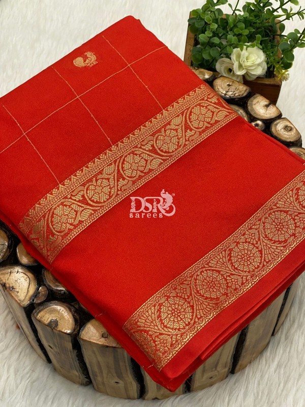 Semi Mysore Crepe Silk Saree