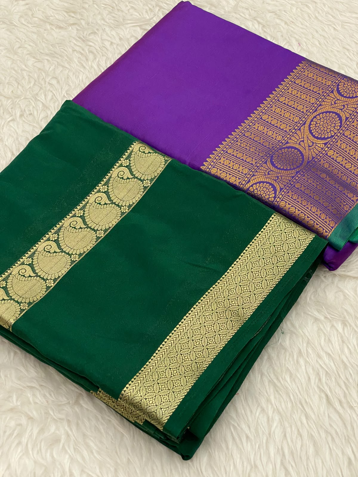Georgette Soft Silk Combo Saree
