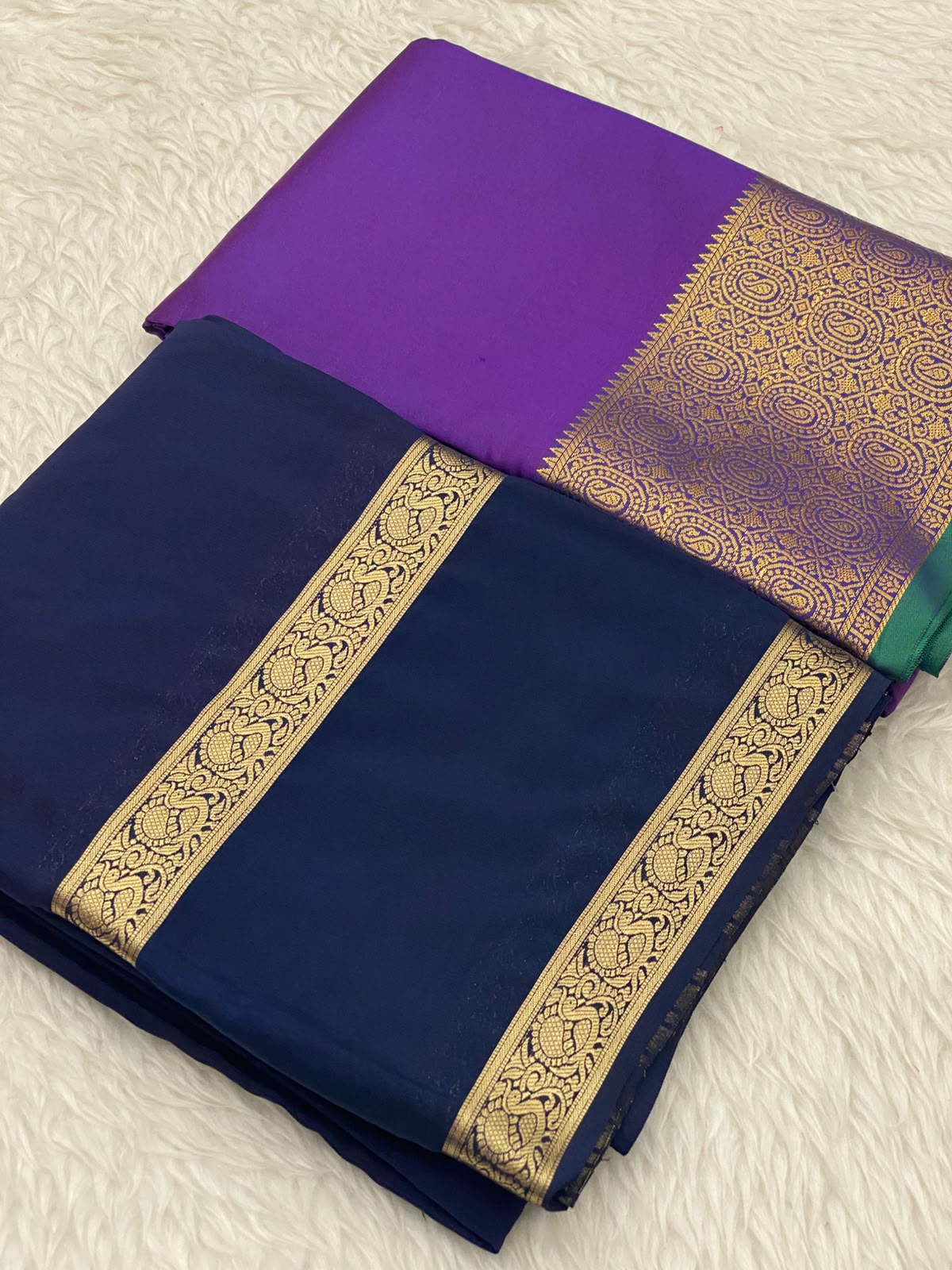Georgette Soft Silk Combo Saree