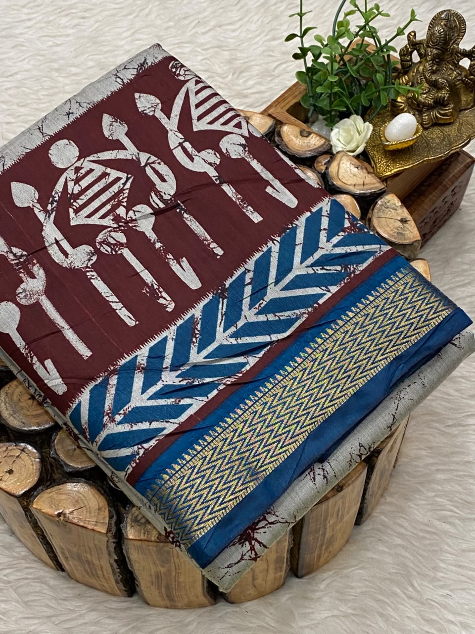Munga Tussar Silk Saree