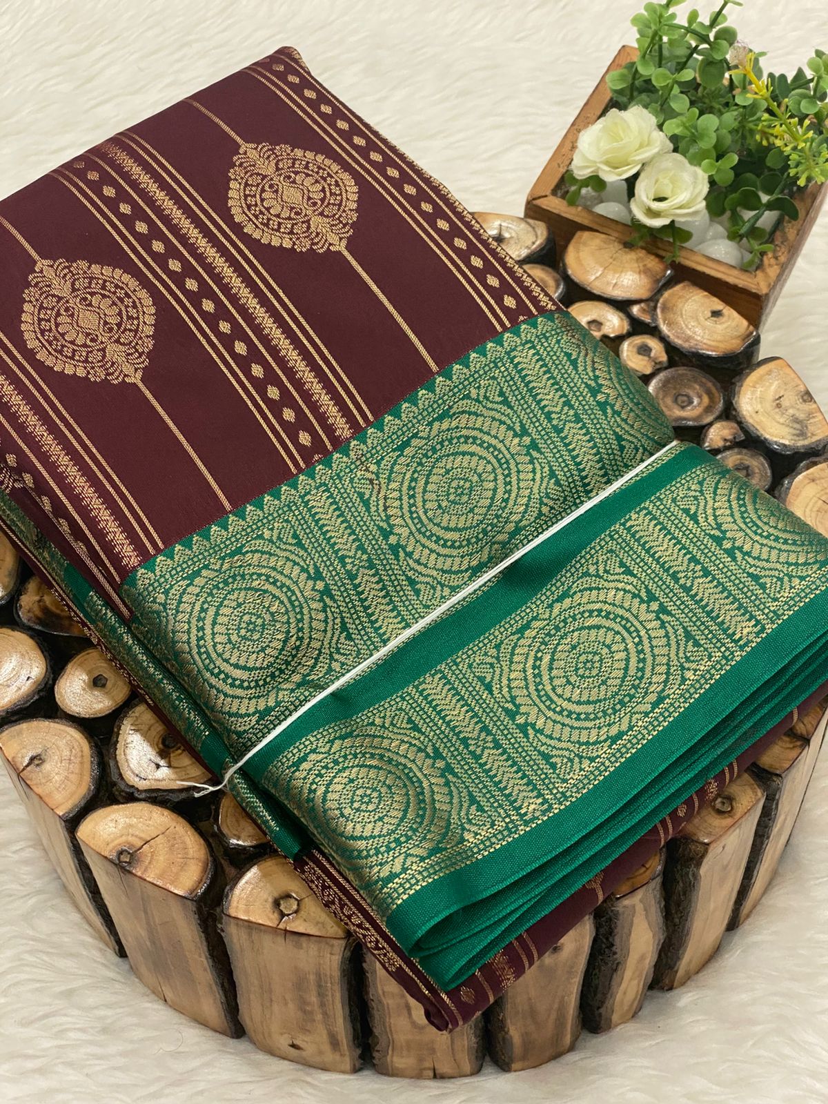 Premium Kanchi Korvai Border Saree