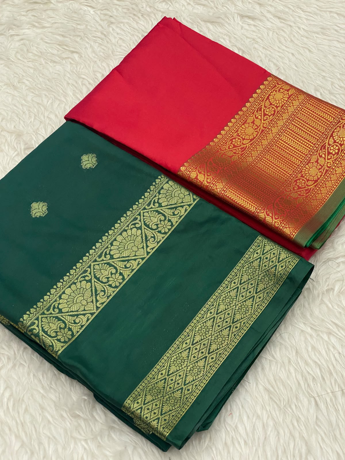 Georgette Soft Silk Combo Saree