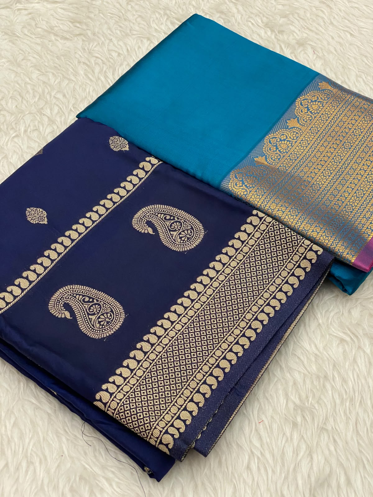 Georgette Soft Silk Combo Saree