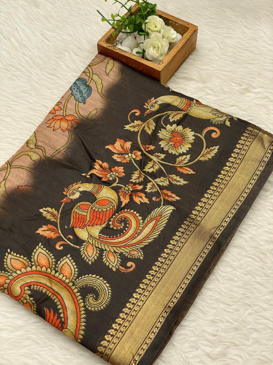 Semi Tussar Saree
