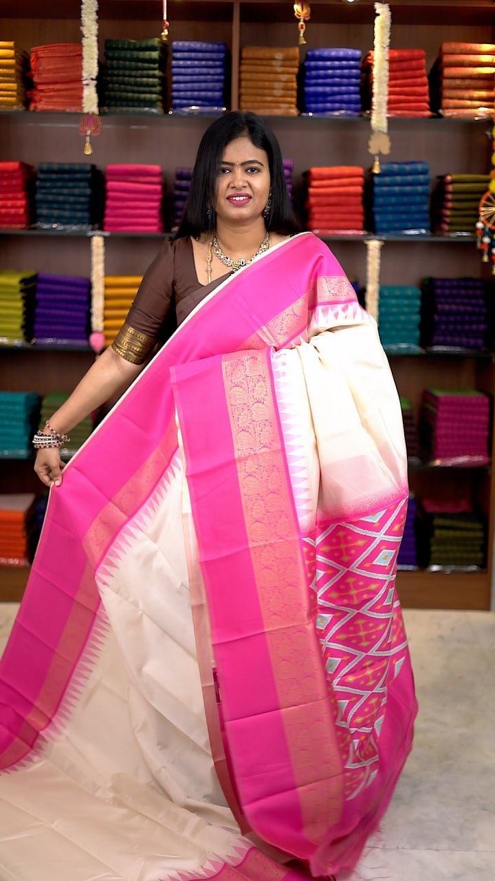 Premium Kanchi Ikkat  Sarees
