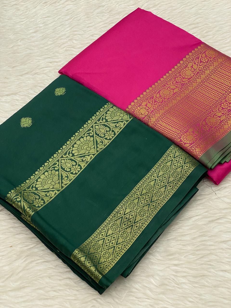 Georgette Kanchi Soft Silk Combo Sarees