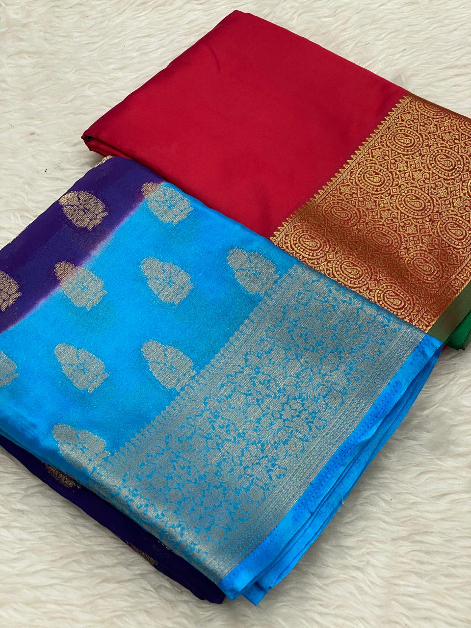 Georgette Kanchi Soft Silk Combo Sarees