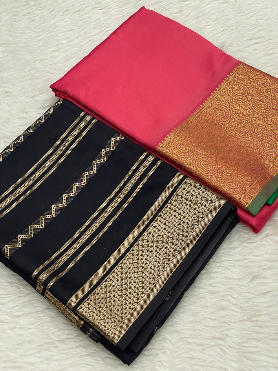 Georgette Kanchi Soft Silk Combo Sarees