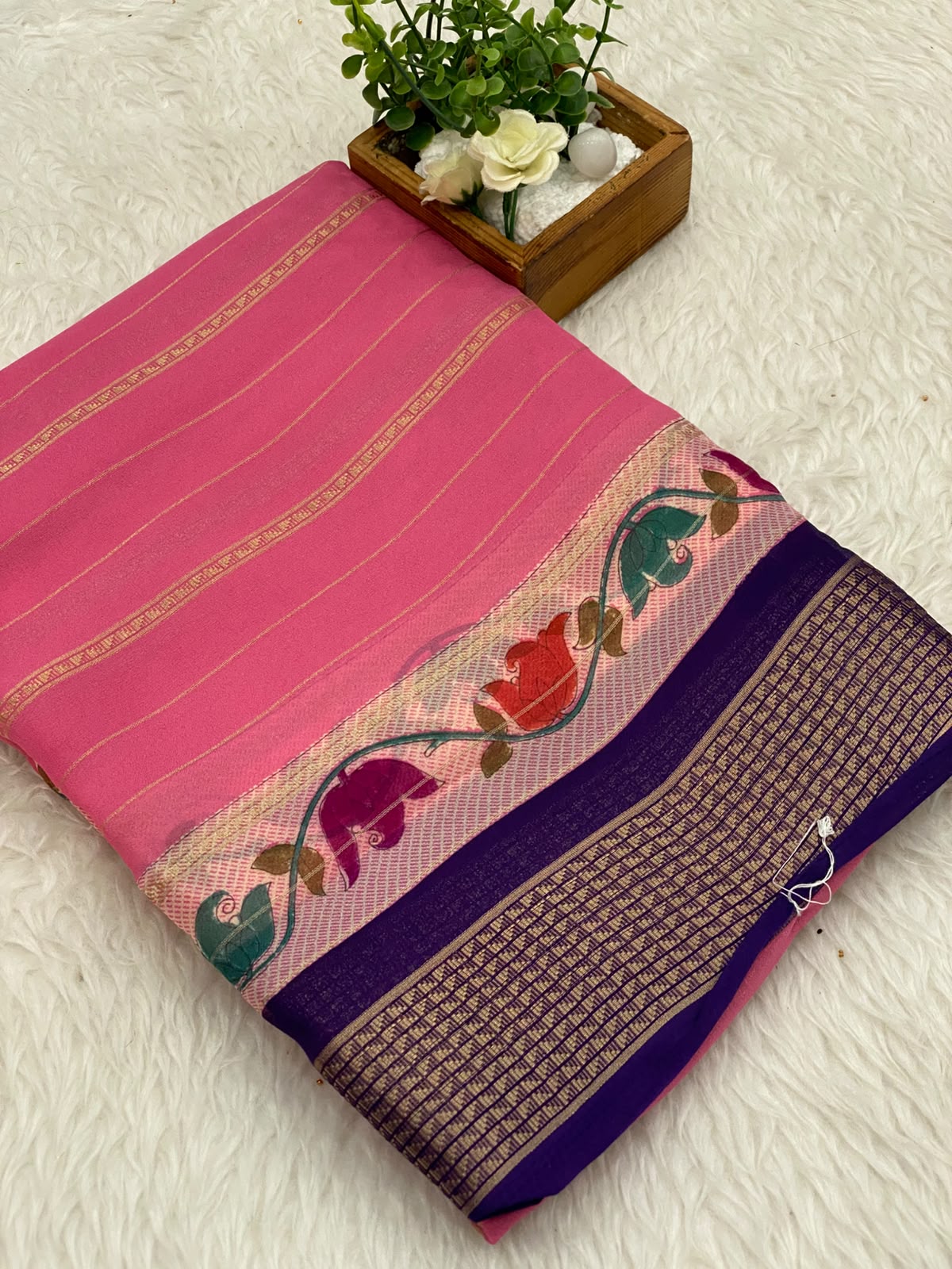 Viscose Chiffon Sarees-vol1