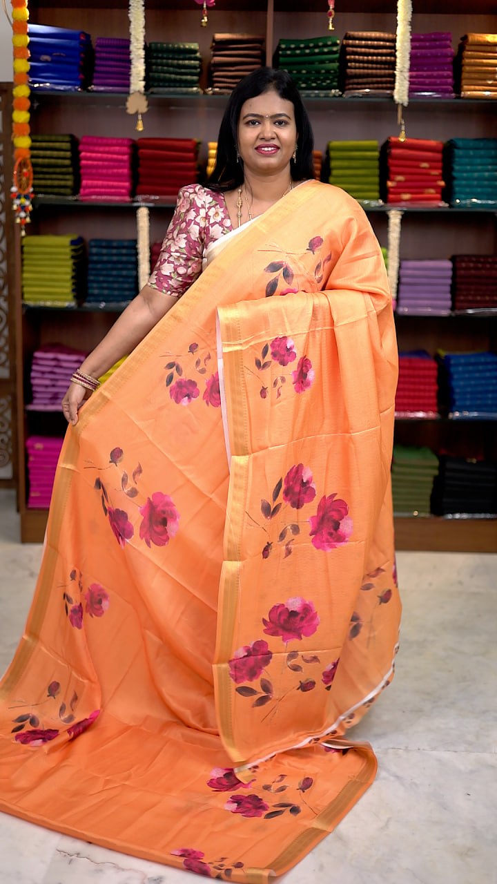 Viscose Chiffon Sarees