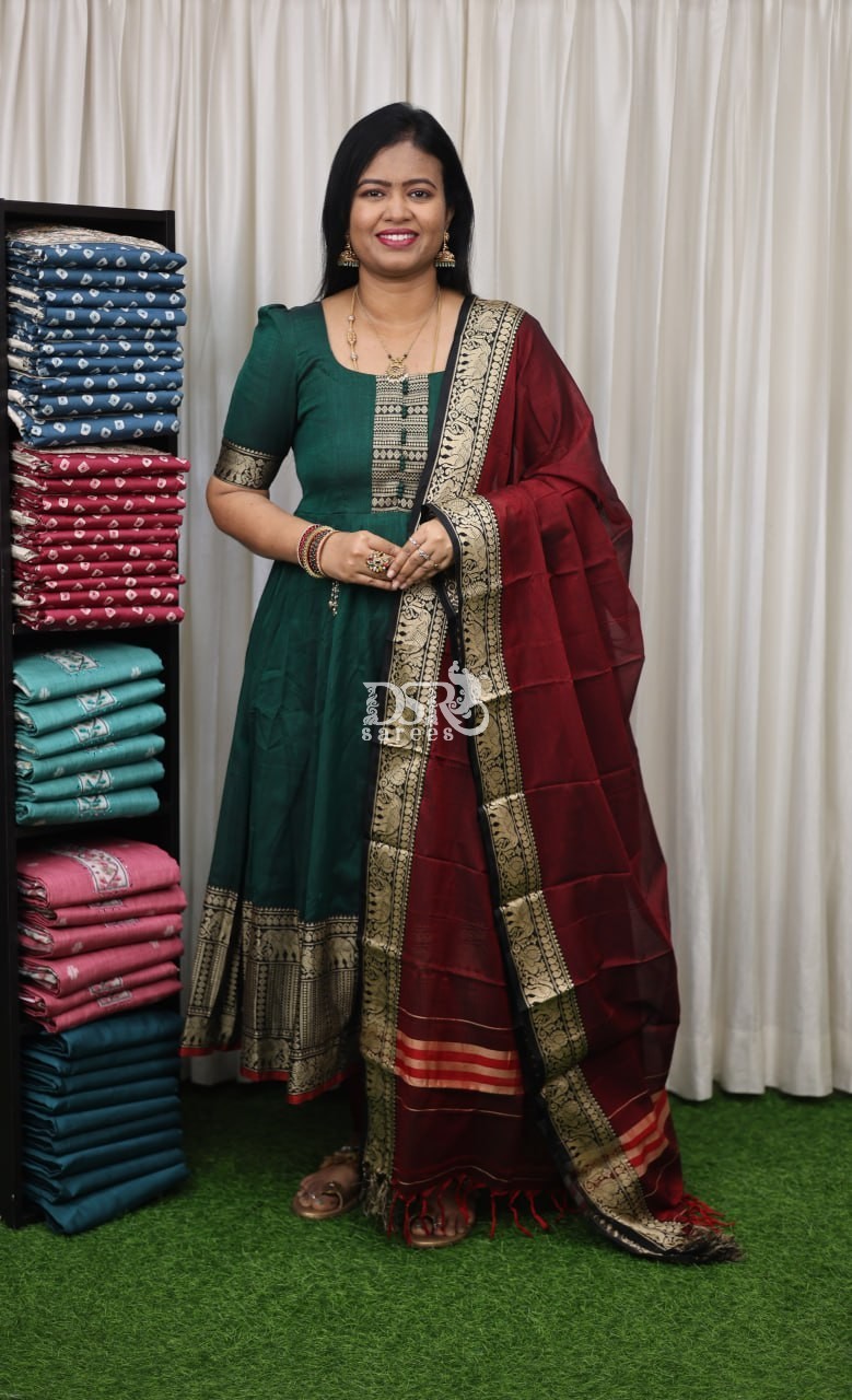 Narayanpet Anarkali Unstitched Salwar Sets