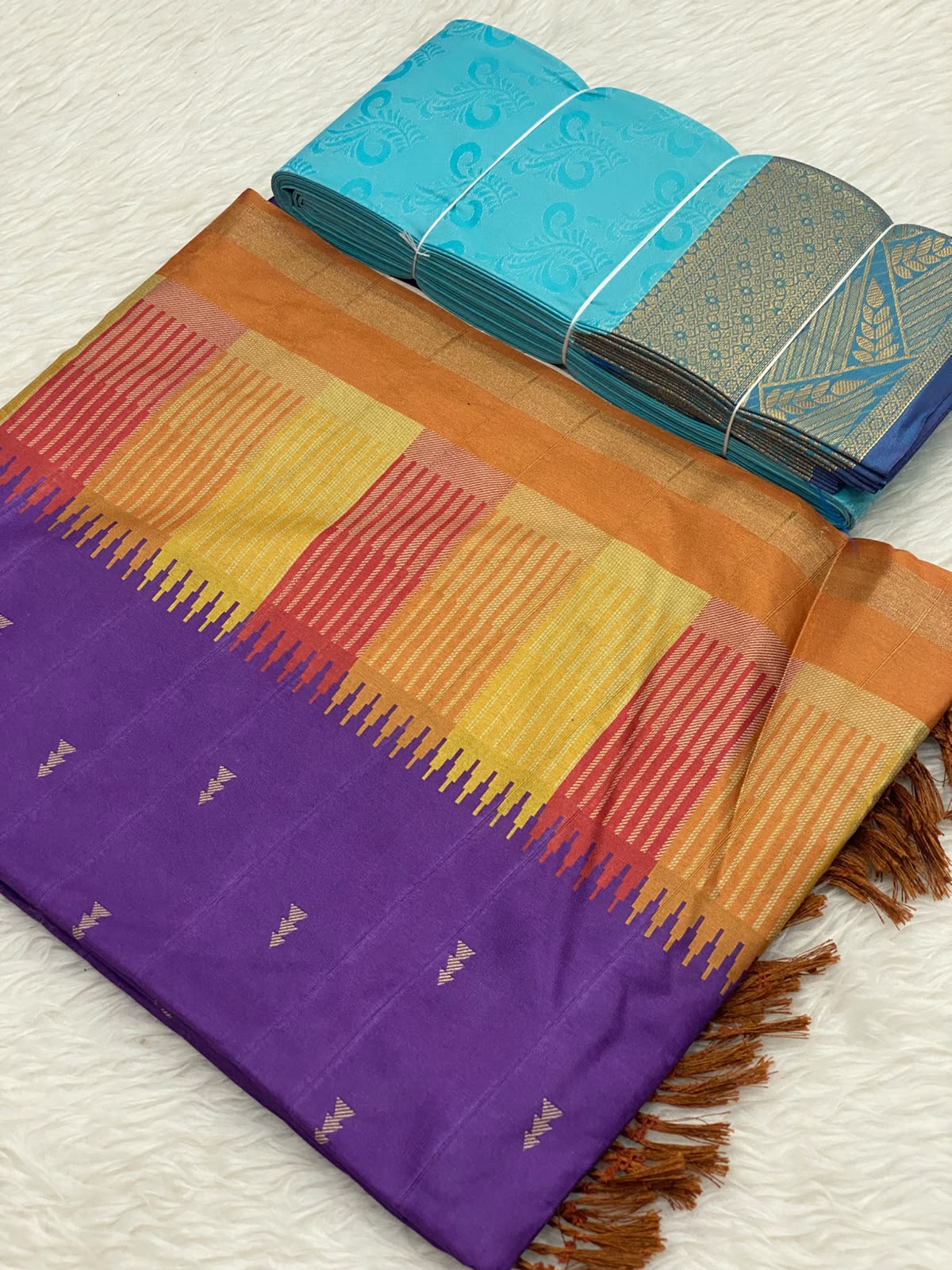 999-Jute Silk Embose Saree