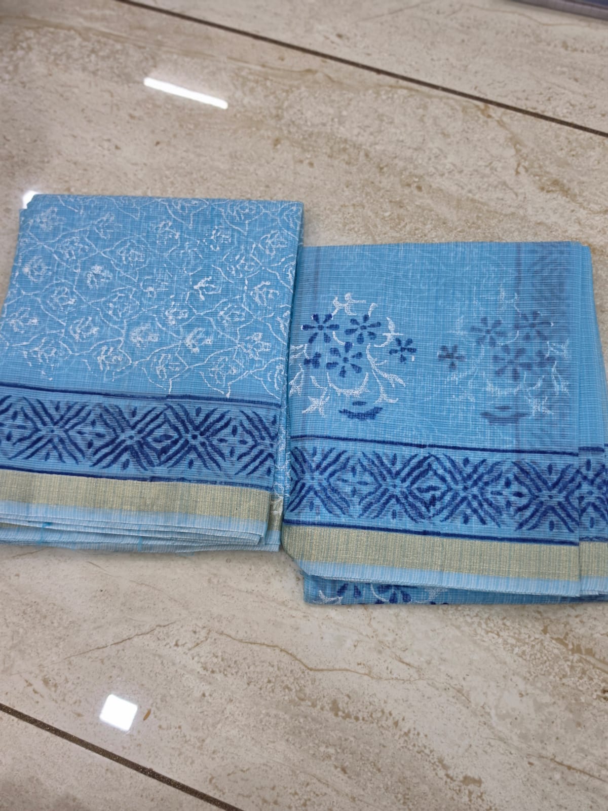 2 PC Unstitched Kota Net Salwars