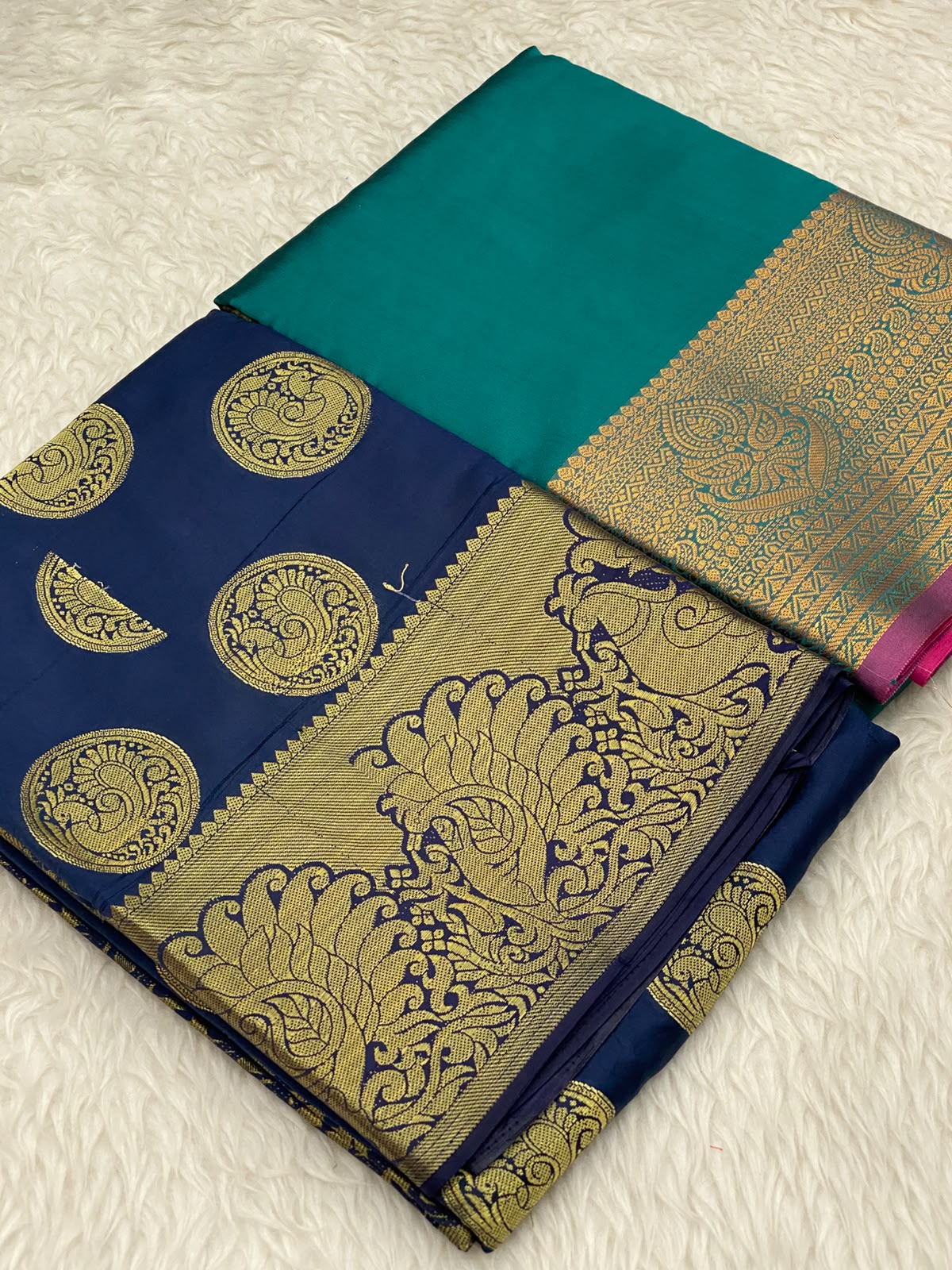 Georgette Soft Silk Combo Saree