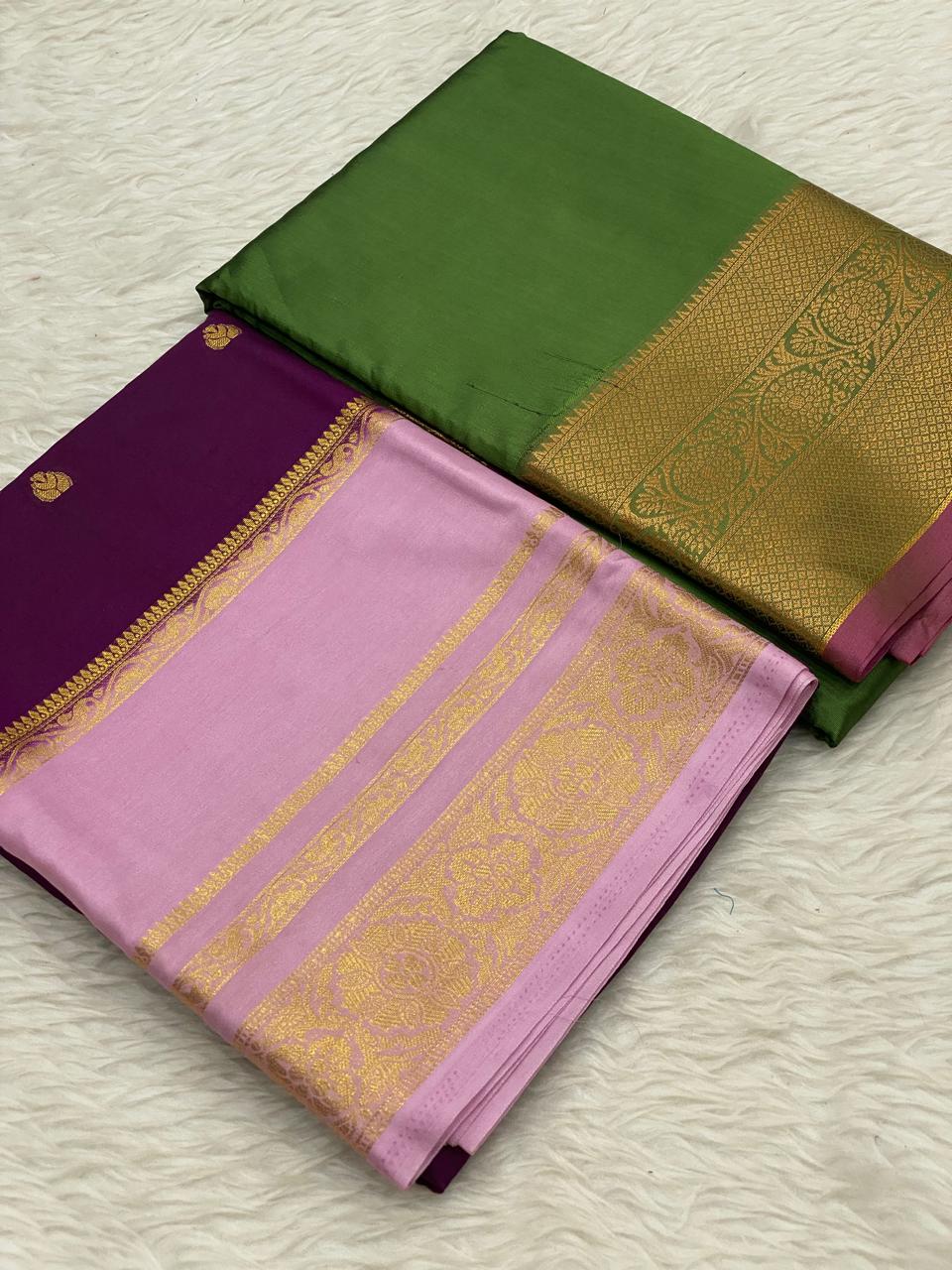Georgette Kanchi Soft Silk Combo Sarees