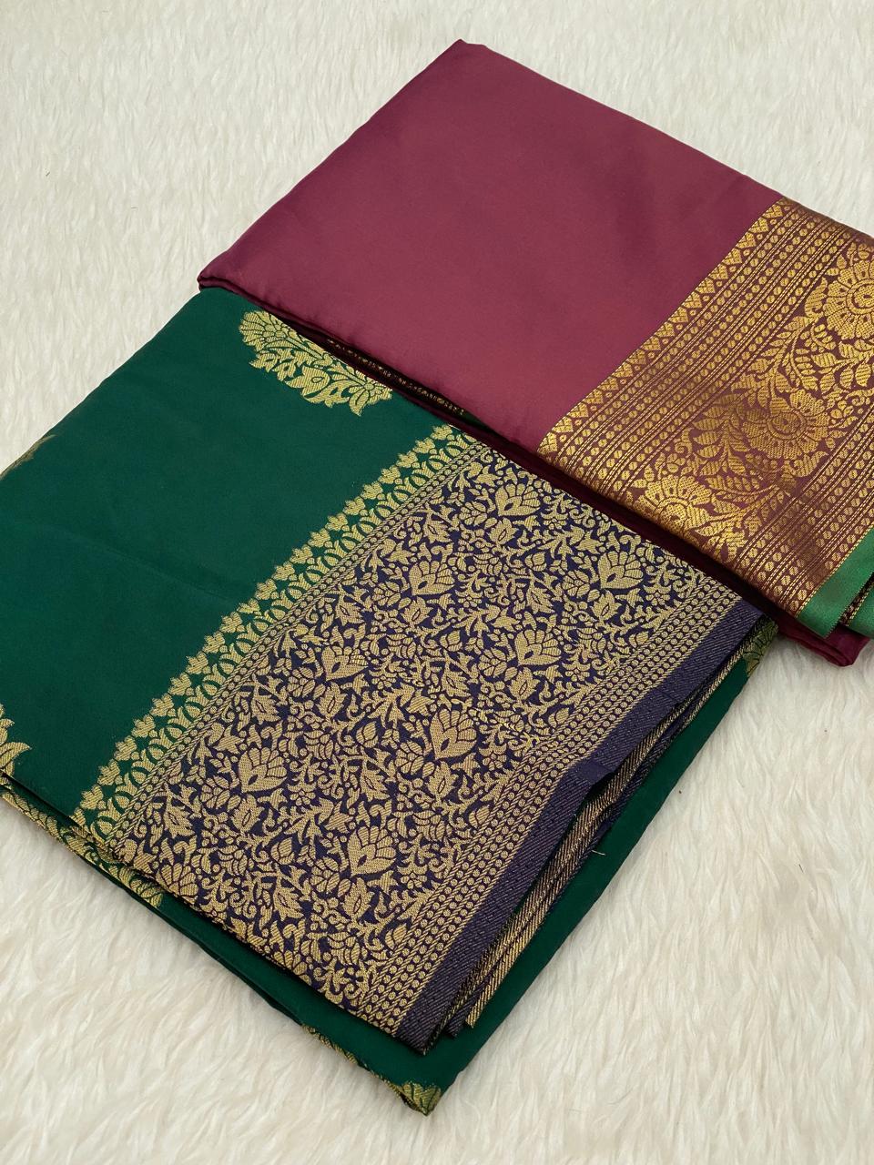 Georgette Kanchi Soft Silk Combo Sarees