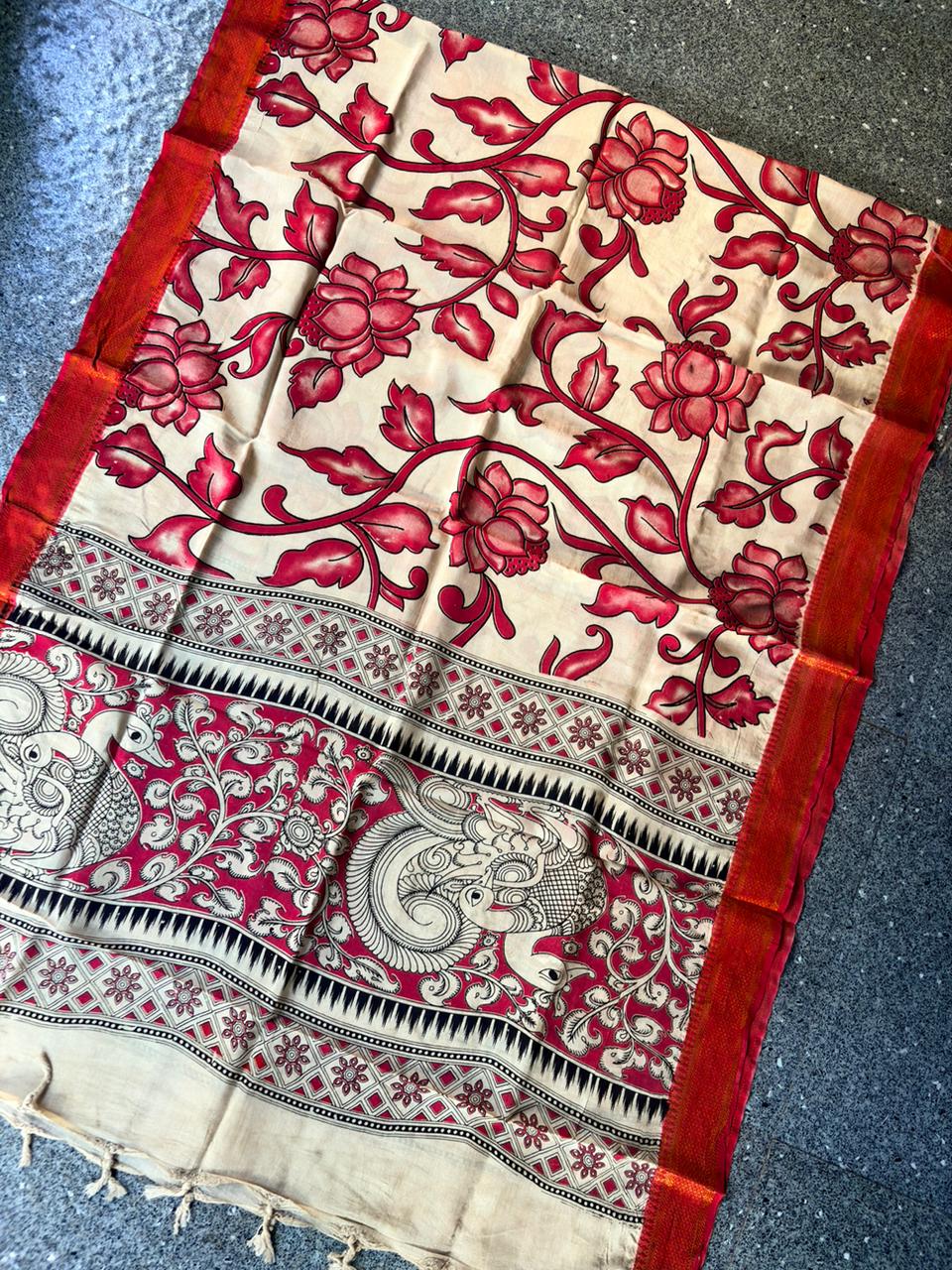 Nizam Border Kalamkari Duppata