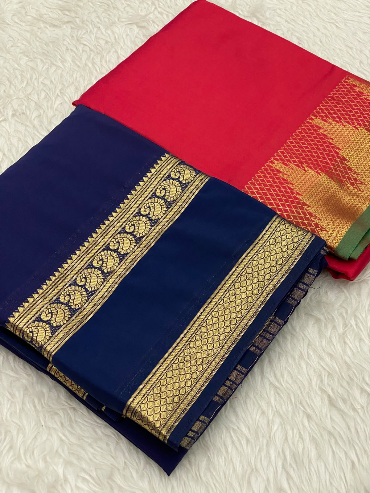 Georgette Soft Silk Combo Saree