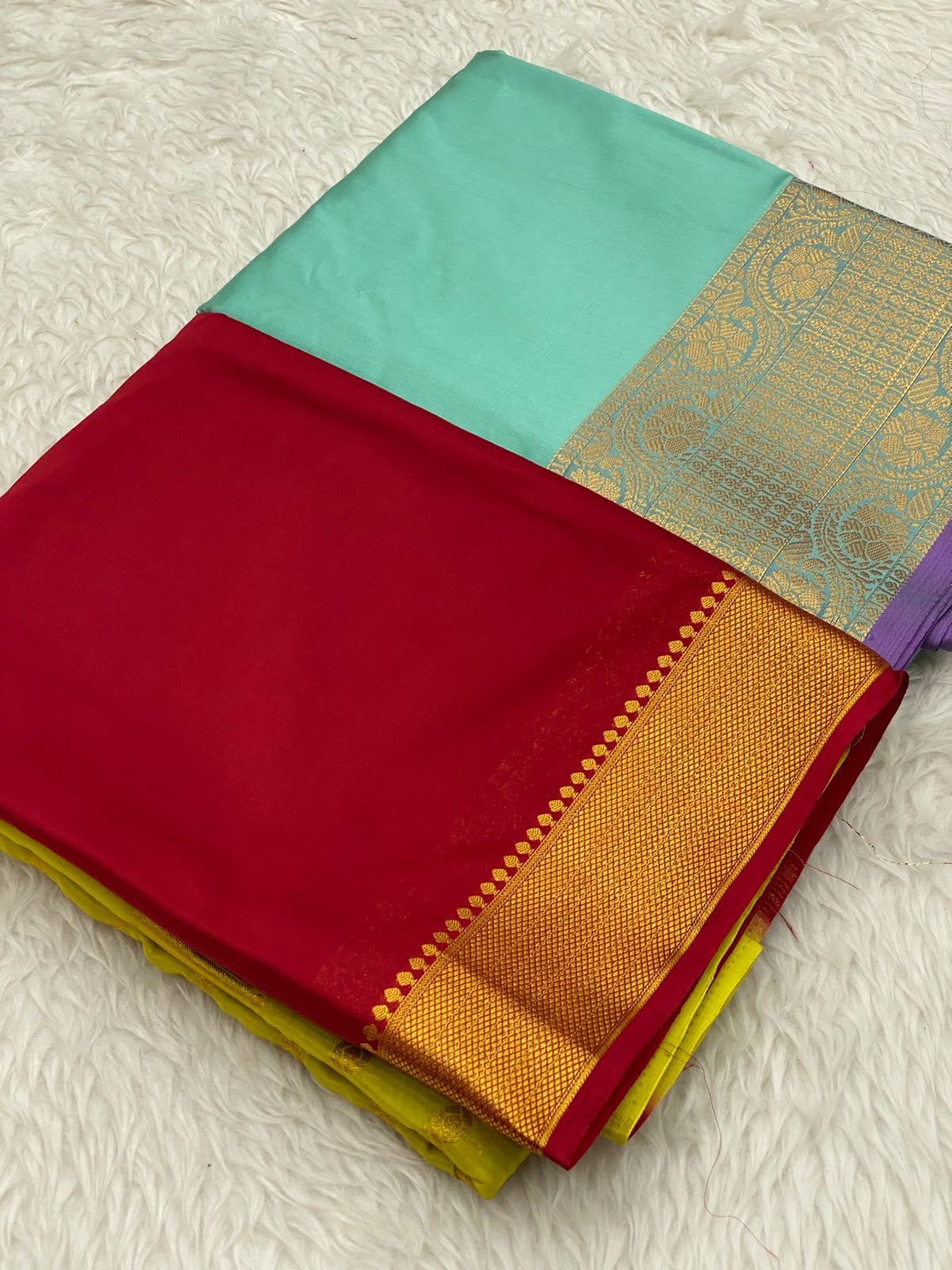 Georgette Soft Silk Combo Saree