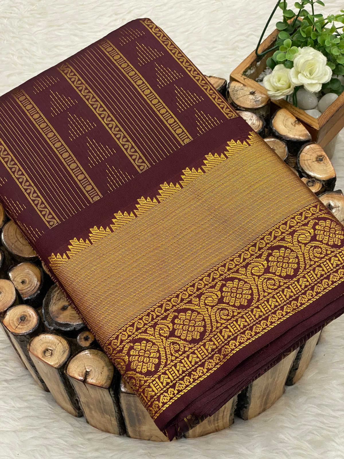 Chocolate Brown Bridal Sarees