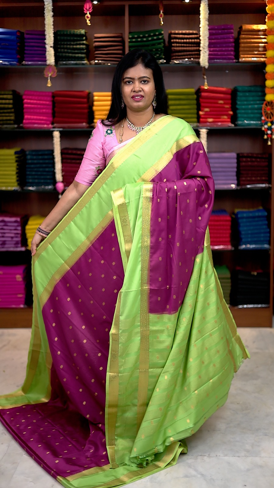 Premium Mysore Crepe Silk Sarees