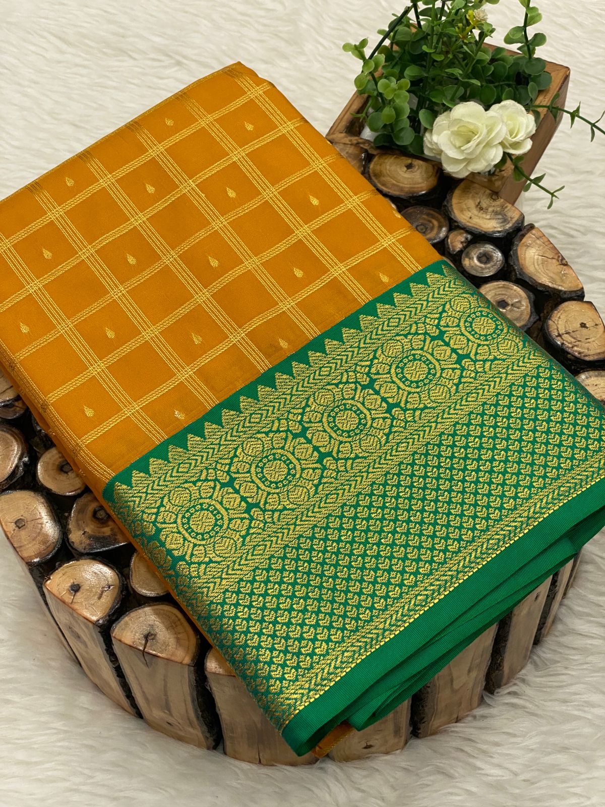 Premium Kanchi Korvai Border Saree