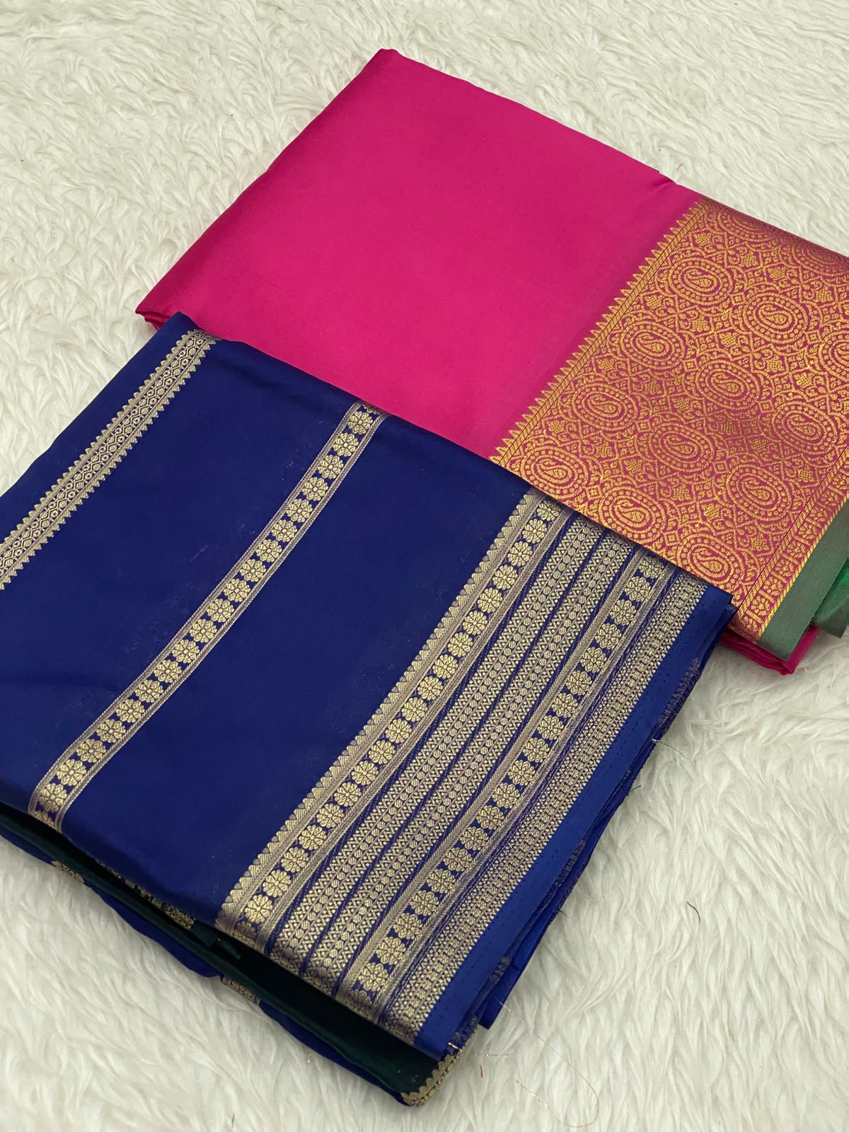 Georgette Soft Silk Combo Saree