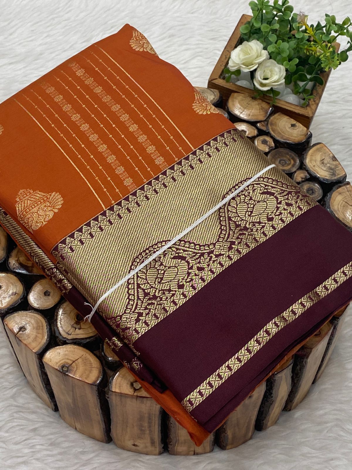 Premium Kanchi Korvai Border Saree