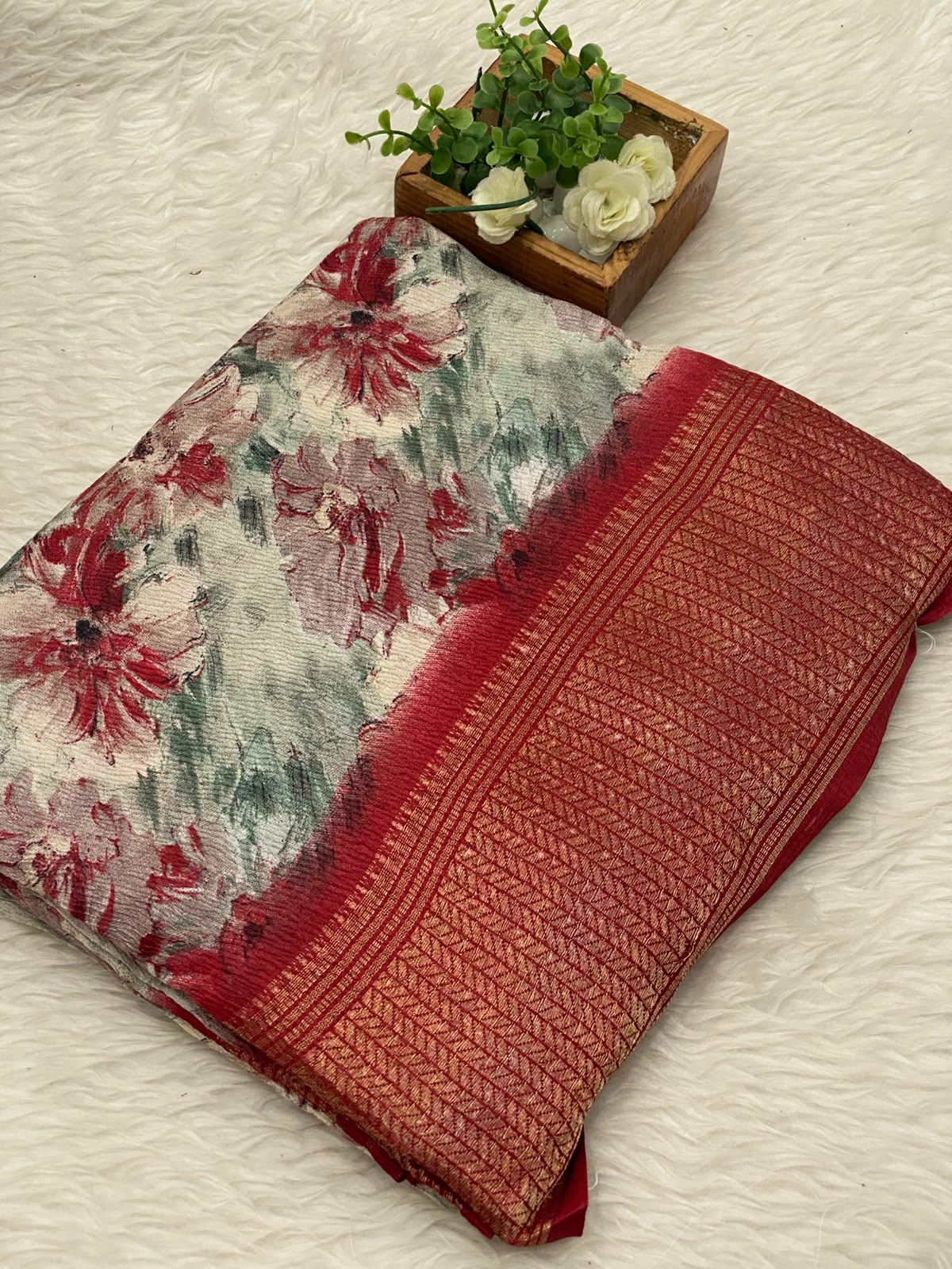 Crushed Dola Sarees