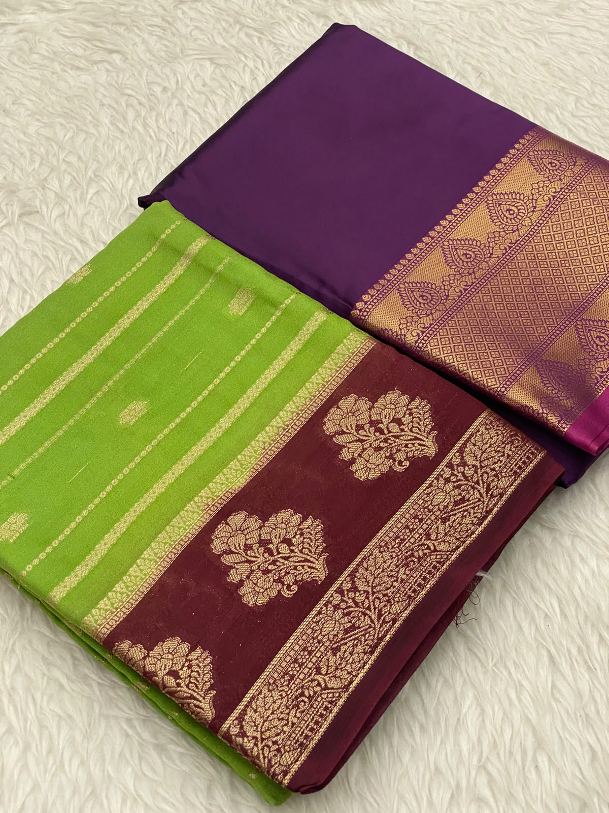 Georgette Soft Silk Combo Saree