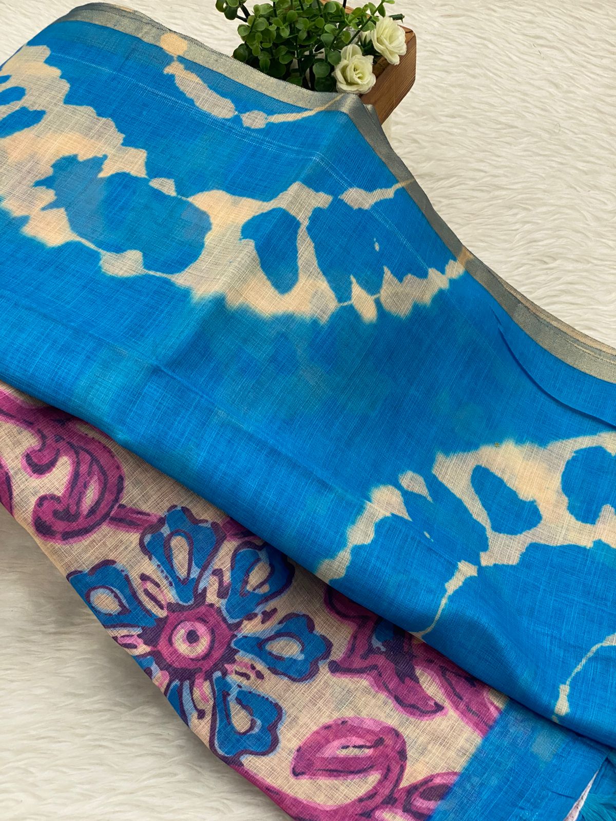 Linen khadhi cotton Sarees