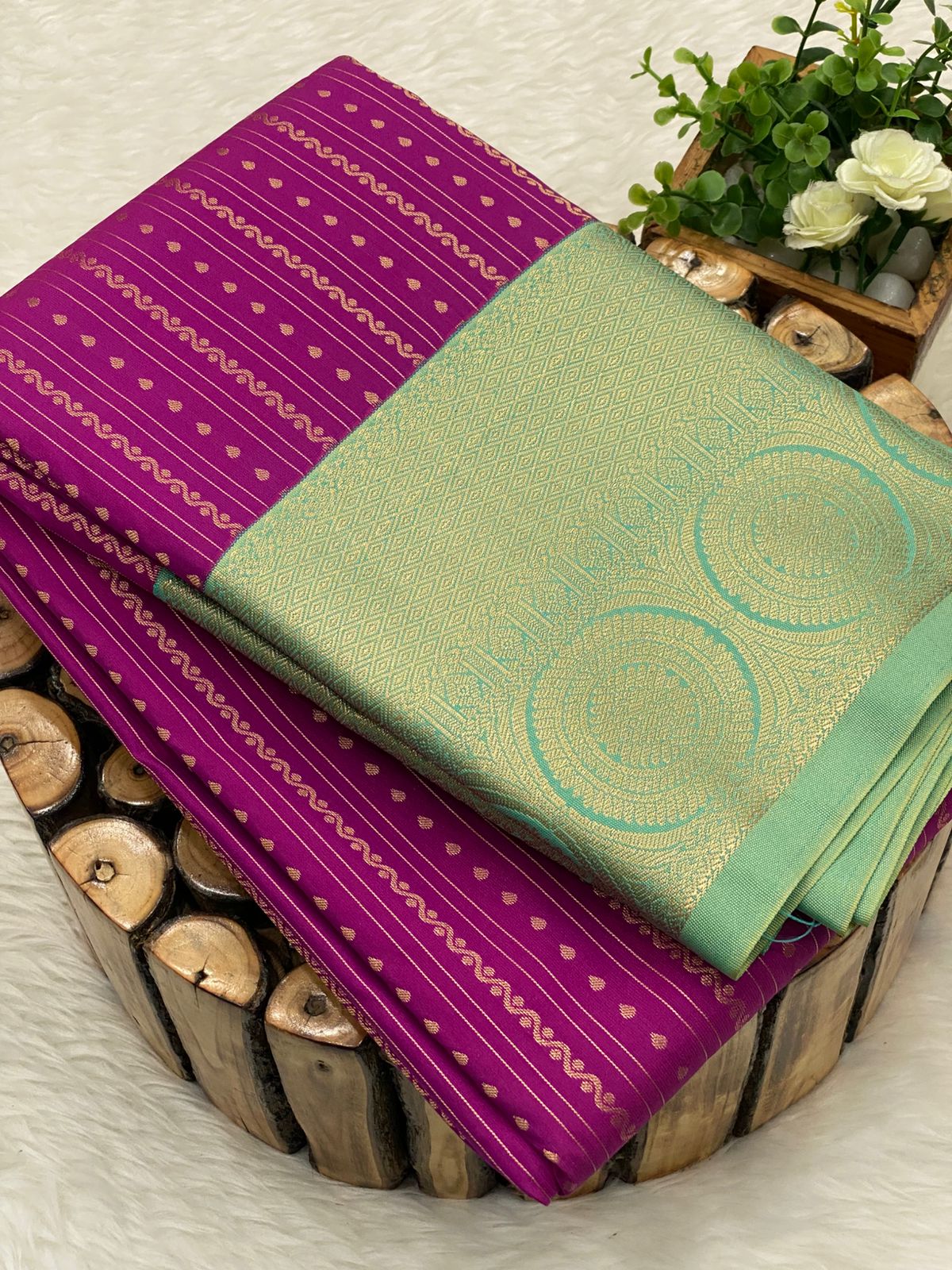 Premium Kanchi Korvai Border Saree