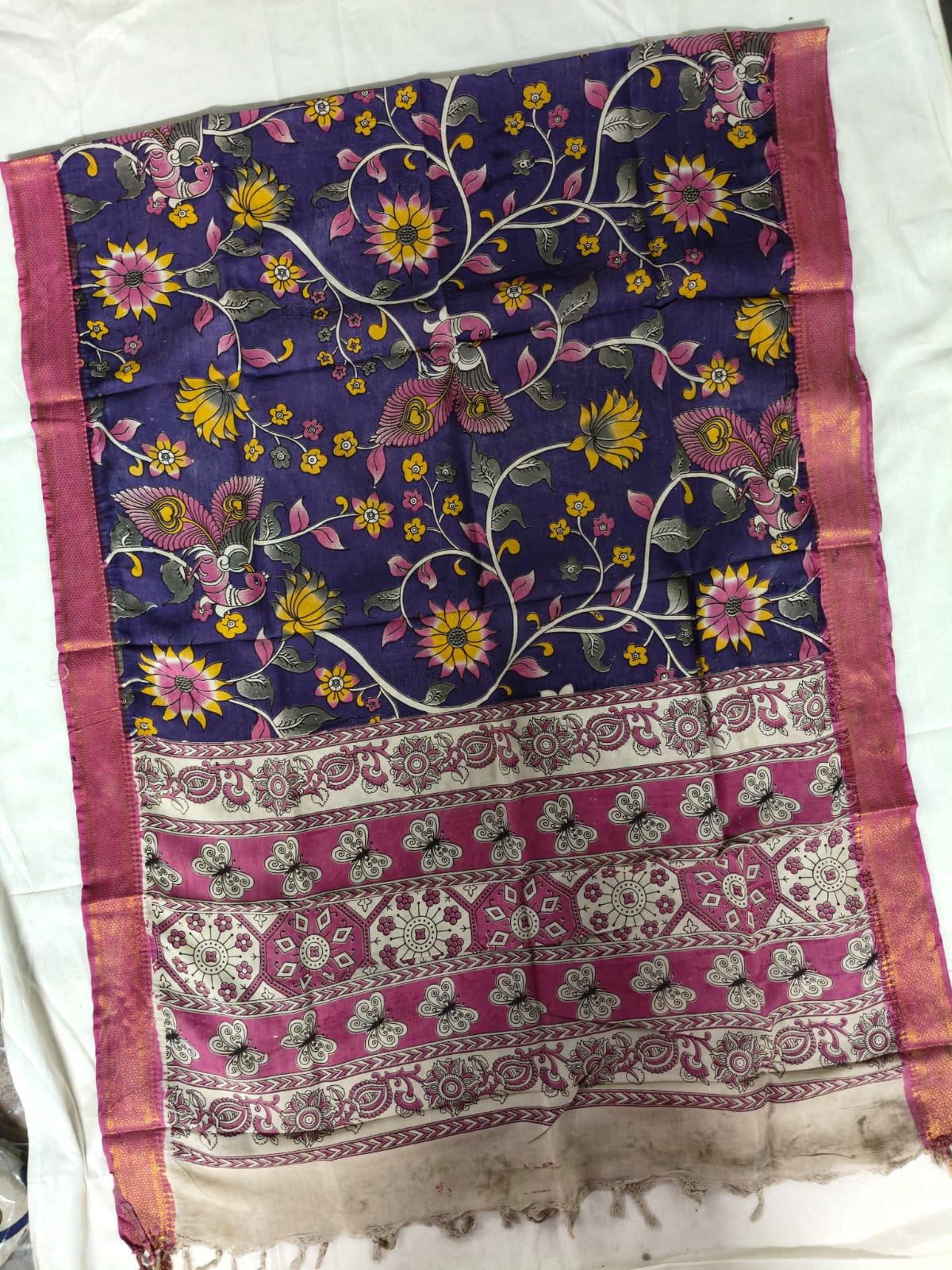 Nizam Border Kalamkari Duppata