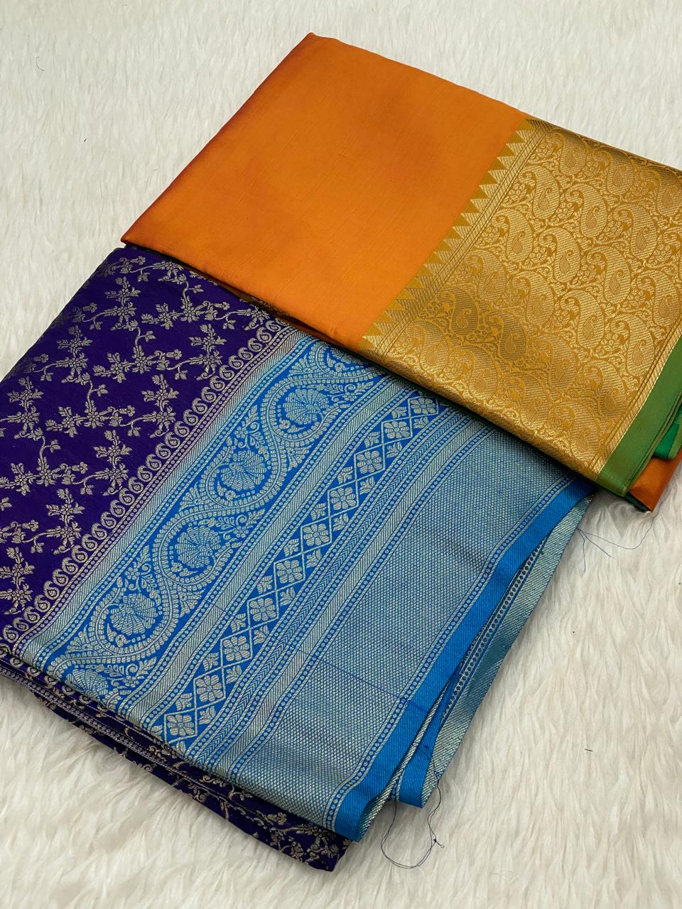 Georgette Kanchi Soft Silk Combo Sarees