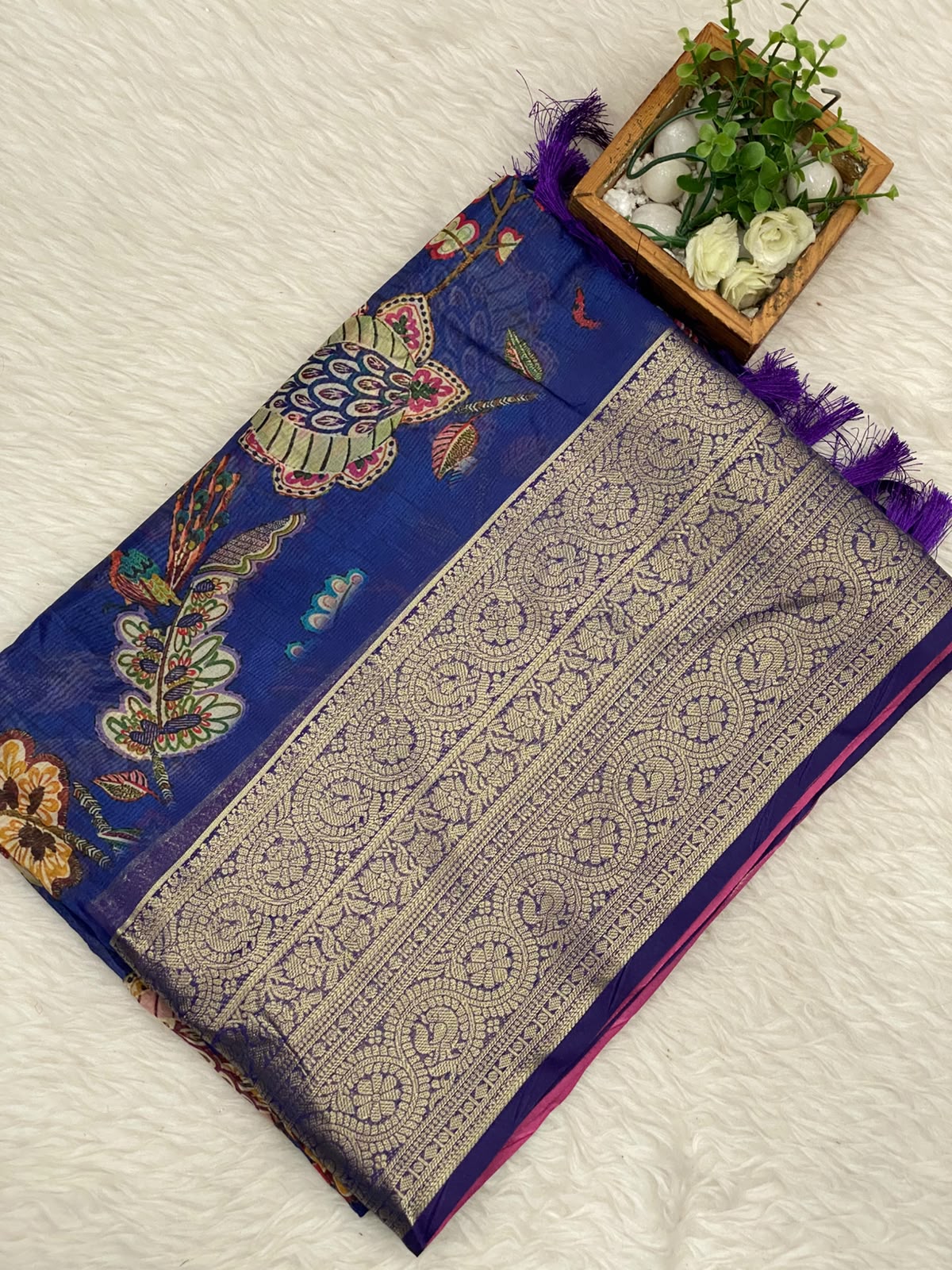 Printed Organza Saree