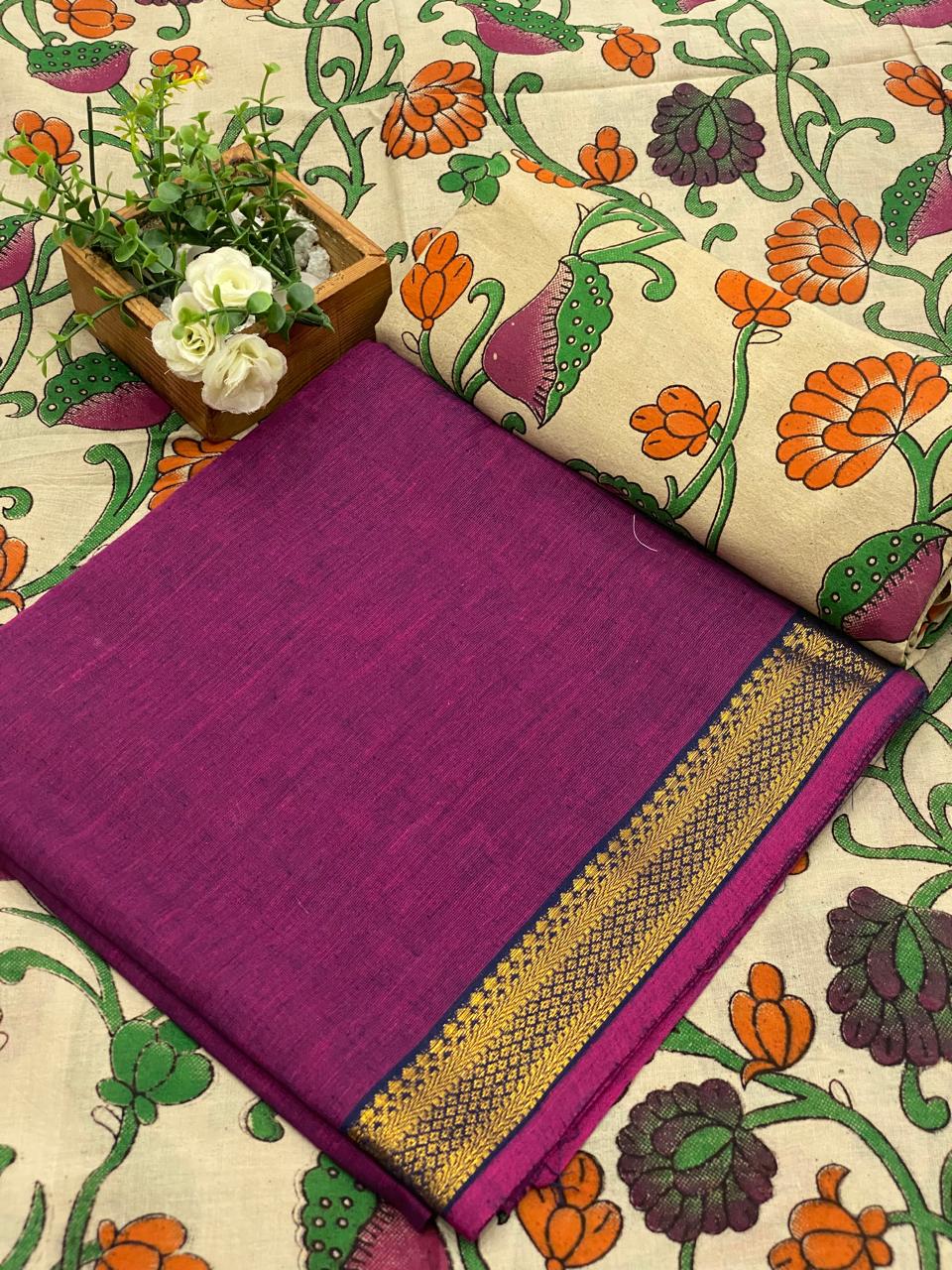 Mangalagiri Cotton Sets With Kalamkari
