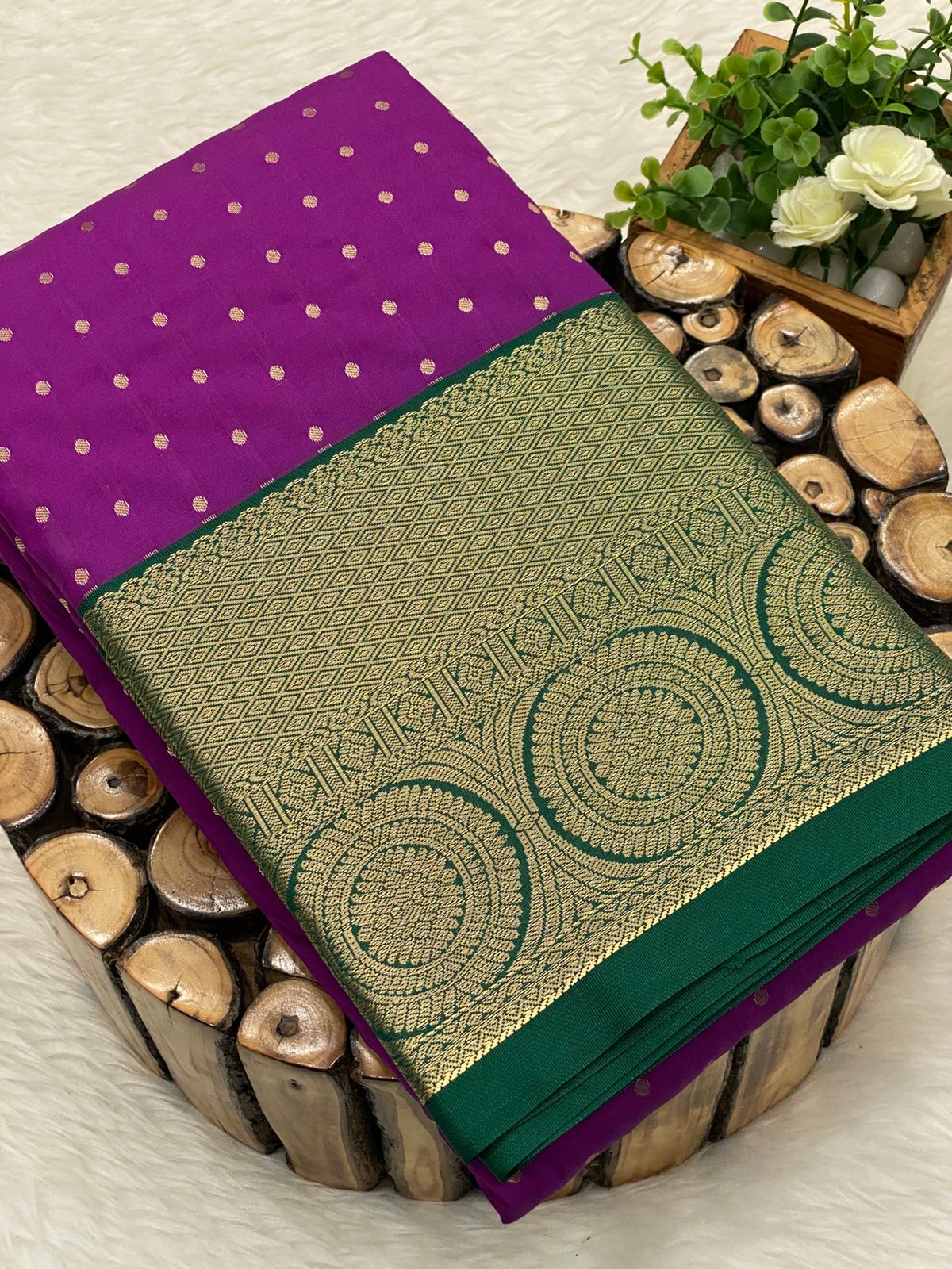 Premium Kanchi Korvai Border Saree