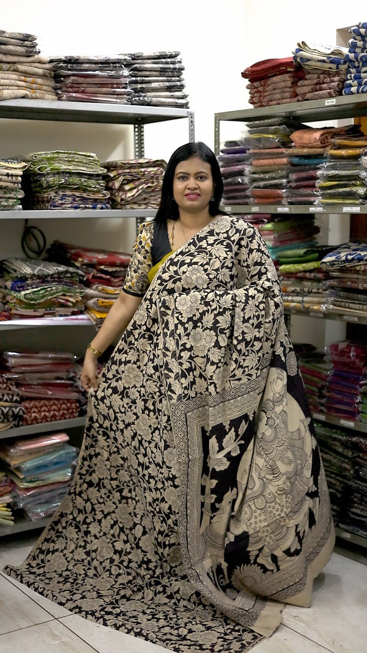 60s Count Premium Kalamkari Cotton Saree