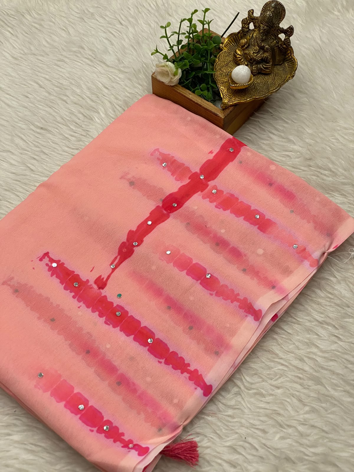 Original Mirror Work Saree