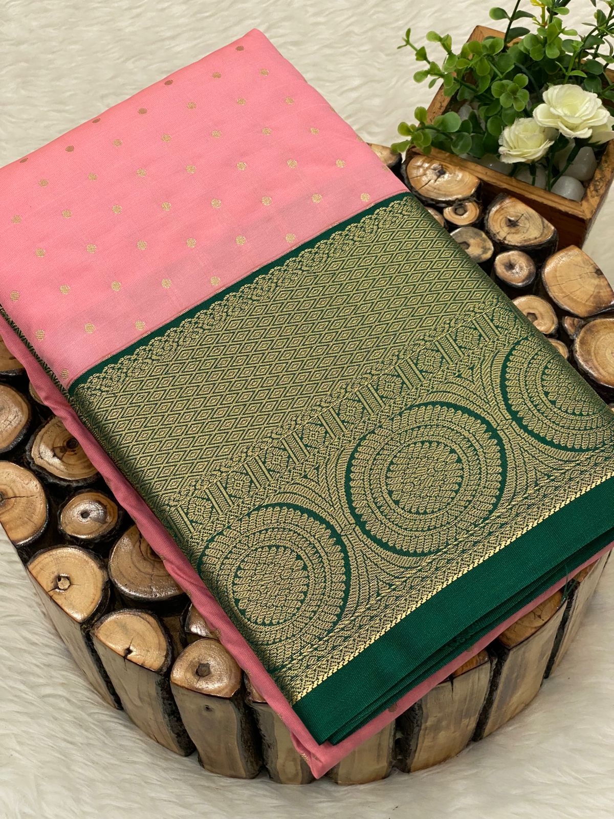 Premium Kanchi Korvai Border Saree