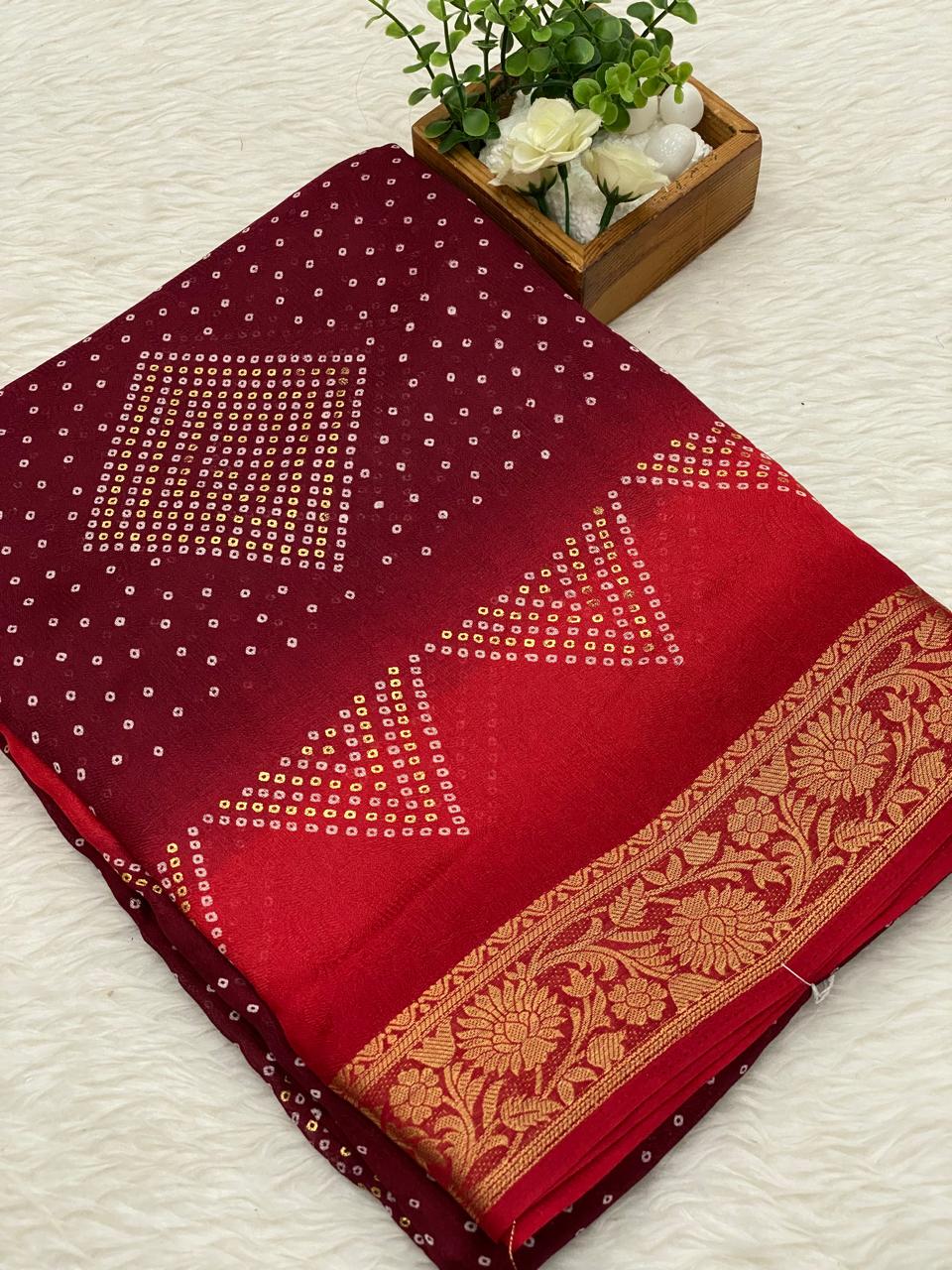 Viscose Chiffon Sarees-vol1