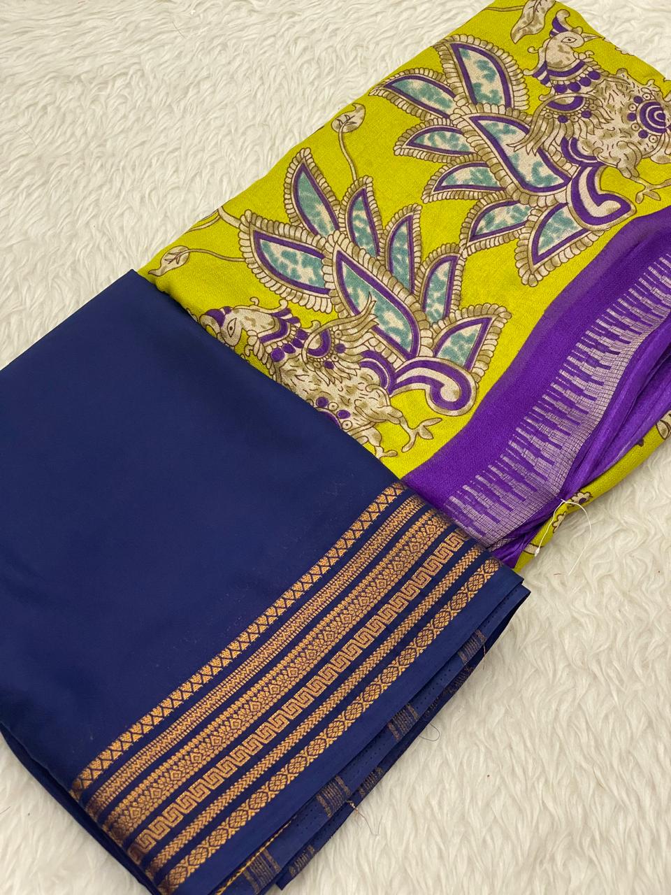 Chiffon Mysore Combo Sarees