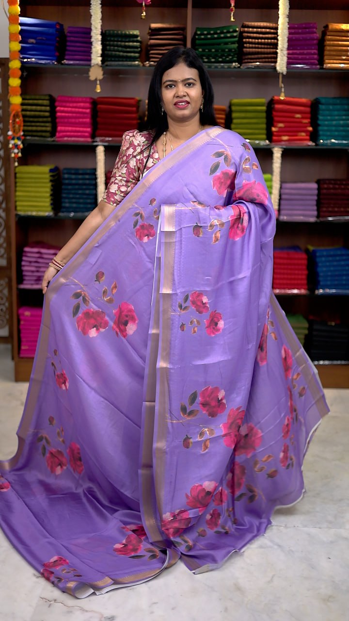 Viscose Chiffon Sarees