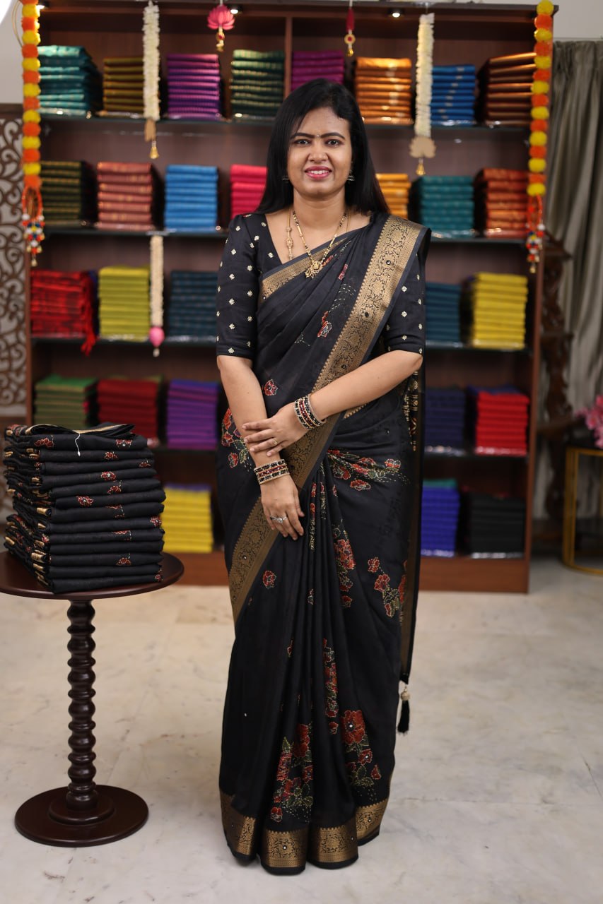 Viscose Chiffon Saree