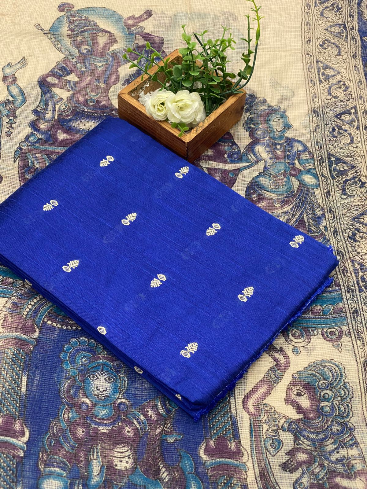 Raw Silk Salwar With Kalamkari Dupatta